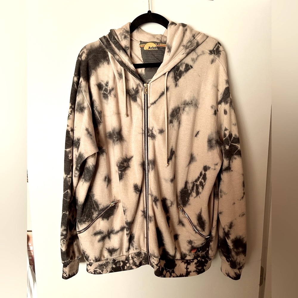Aviator Nation Zip Sweatshirt Tie Dye